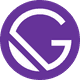 GatsbyJS logo of a white 'G' on a purple circle